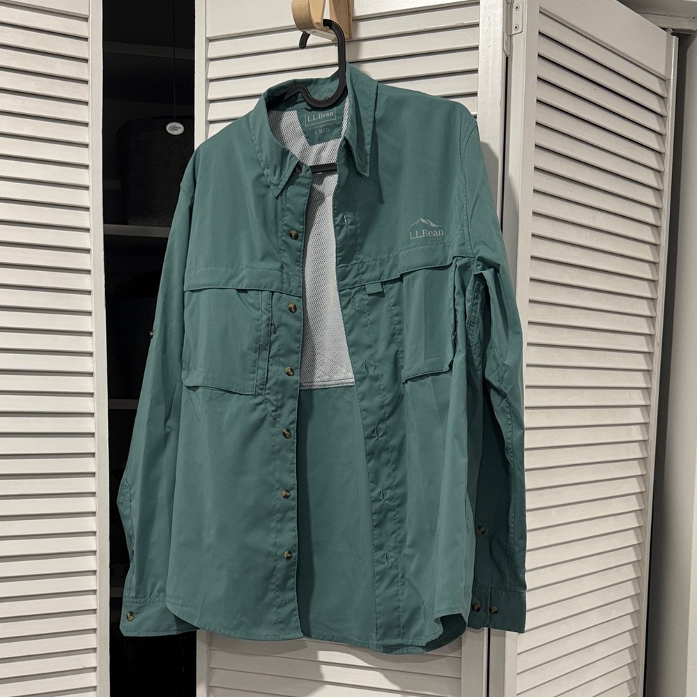 L.L. Bean Men's Teal Shirt Jacket